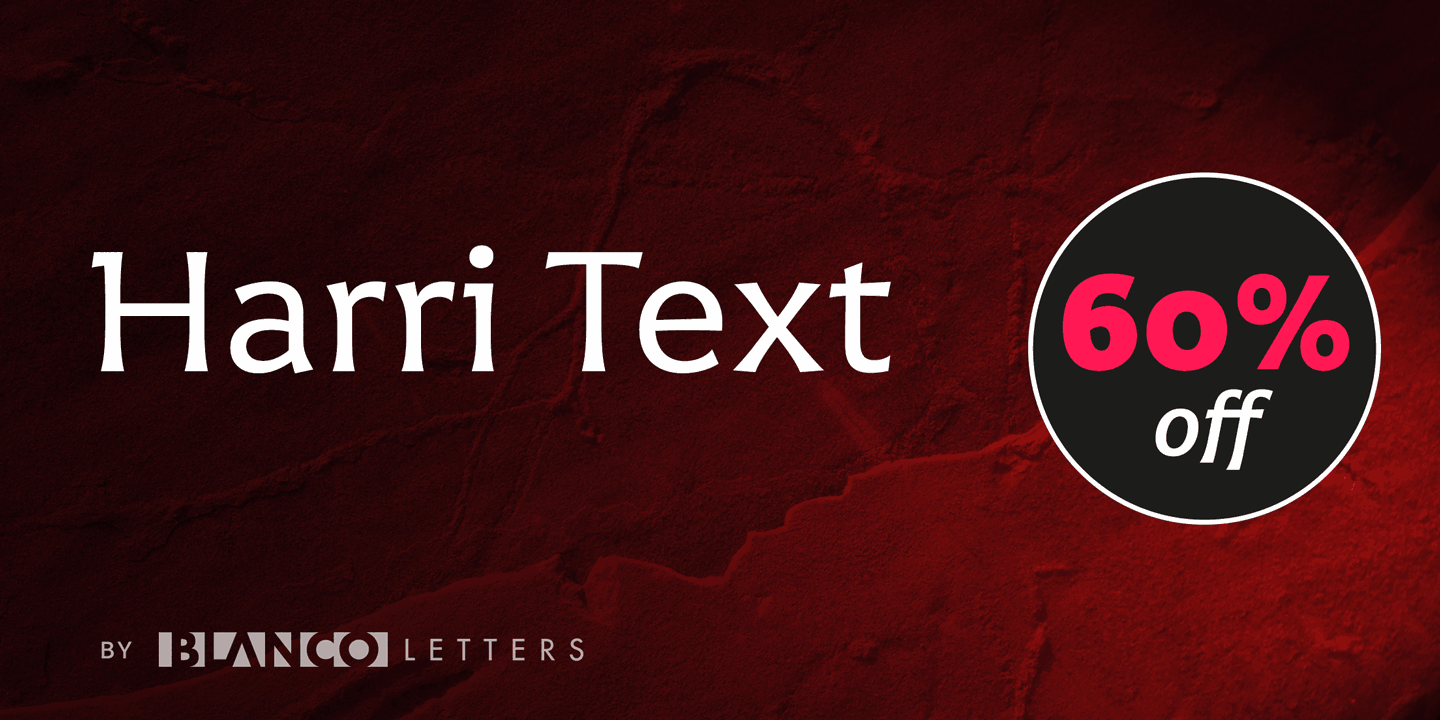 Beispiel einer Harri Text Extra Bold-Schriftart